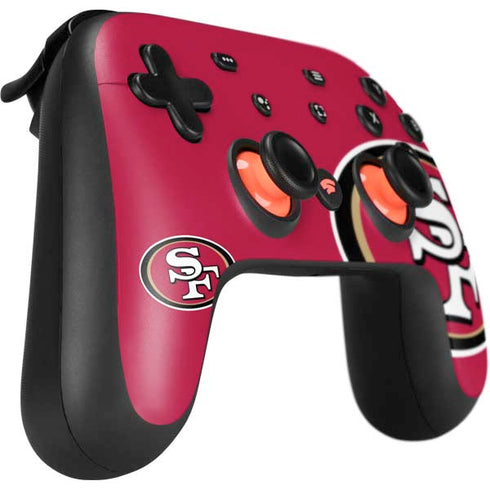 NFL San Francisco 49ers Large Logo Google Stadia Controller Skin